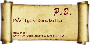 Pólyik Donatella névjegykártya